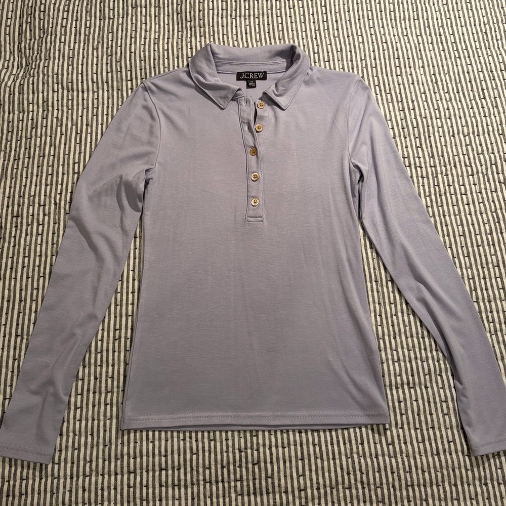 J. Crew Women's Light Purple Button Down Shirt